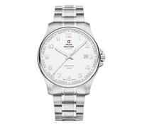 Swiss Military by Chrono Reloj Hombre Reloj de Pulsera Movimiento de Cuarzo con Pulsera de Metal de Acero Inoxidable Reloj de Hombre Analógico Plata SM30200.17