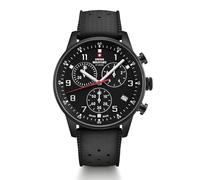 Swiss Military by Chrono SM34114.12 - Reloj de pulsera analógico para hombre (mecanismo de cuarzo, correa de caucho), color negro
