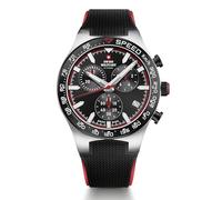 Swiss Military by Chrono SM34115.06 - Reloj de pulsera analógico para hombre (mecanismo de cuarzo, correa de caucho), color plateado