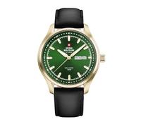 Swiss Military by Chrono SM34116.07 - Reloj de pulsera para hombre, mecanismo de cuarzo con correa de piel, analógico, para hombre, día y fecha, color dorado