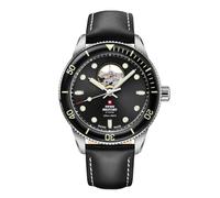 Swiss Military by Chrono SMA34106.15 - Reloj de pulsera para hombre, automático, correa de piel, analógico, color plateado