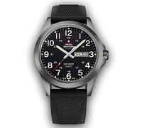 Swiss Military by Chrono Wristwatch Round with Leather Strap Reloj para Hombre Analógico de Cuarzo con Brazalete de Silicona SMP36040.20