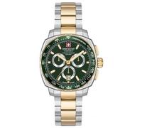 Swiss Military Hanowa Reloj de cuarzo Speedwell cuarzo 10 ATM, Gold Silver Green, onesize, Pulsera