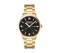 Swiss Military Hanowa Roadrunner Maxed DayDate - Reloj de Pulsera para Hombre con Correa de Acero Inoxidable y Cristal de Zafiro, Dorado, OneSize, Contemporáneo