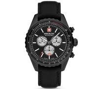 Swiss Military Hanowa Afterburn Chrono - Reloj para hombre con correa de piel auténtica o correa de metal, fecha y cristal de zafiro, Correa