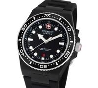 Swiss Military by Chrono Reloj analógico de Cuarzo para Hombre con Correa de Silicona SMWGN0001180, Negro, Diseño contemporáneo