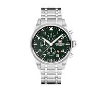 Swiss Military Hanowa Thunderbolt Chrono - Reloj de Pulsera para Hombre con Correa de Piel o Metal (43 mm, diámetro 10 ATM), Plata, Pulsera