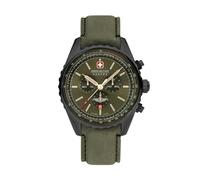 Swiss Military SMWGC0000340 - Reloj analógico de Cuarzo para Hombre con Correa de Piel, Verde, Correa