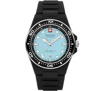 Swiss Military SMWGN0001186 - Reloj analógico de Cuarzo Suizo para Hombre con Correa de Silicona, Negro/Azul