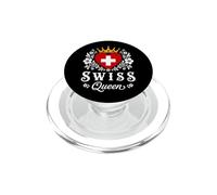 Swiss Queen Switzerland Flag Proud Swiss Woman PopSockets PopGrip para MagSafe