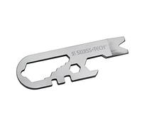 Swiss+Tech ST67129 Micro Wrench Multi-Tool, Stainless Steel Construction, for Keychain, Auto, Camping, Hardware, (Single Pack)