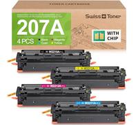 swiss toner 207A Tóner Compatible con HP Color LaserJet Pro M283fdw M255dw