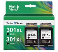 swiss toner 301XL 301 XL Cartuchos Multipack Compatible para HP 301 Cartuchos de Impresora Negro para HP Envy 4500 5530 Deskjet 3050 2540 2050 Officejet 2620 4630