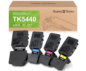 swiss toner TK-5440 TK5440 Tóner Cartucho Recambio compatible con Kyocera ECOSYS MA2100CWFX Tóner para PA2100CWX PA2100CX MA2100CFX para tóner Kyocera TK-5440 TK5440 (negro, cian, magenta y amarillo)
