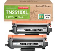 swiss toner TN2510XL TN2510 MFC-L2800DW Toner MFC-L2827DW HL-l2400DW 2Negro | Compatibles con Toner Brother MFC-l2800DW HL-l2400DWE DCP-L2620DW DCP-L2627DW DCP-L2660DW MFC-L2835DW MFC-L2860DW MFC-L2827DW