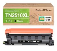 swiss toner TN2510XL Toner compatibles con Brother TN2510 TN-2510 TN-2510XL para Toner Brother MFC-L2835DW HL-L2400DWE DCP-L2620DW DCP-L2627DW DCP-L2660DW MFC-L2835DW MFC-L2860DW MFC-L2827DW,1 Negro