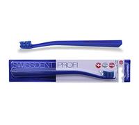 SWISSDENT Cepillo de dientes profesional Colours, suave, medio, color azul y azul, excelente cepillo de dientes patentado