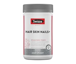 SWISSE Cabello Piel Uñas - Suplemento con Biotina para el Cabello Piel y Uñas con Vitamina C y Zinc Cápsulas 60 Complemento con Vitaminas para el Cabello, Formación Colágeno y Uñas Sanas Made in Italy