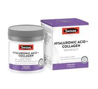 SWISSE Colágeno y ácido hialurónico - Colágeno Suplemento Mujer Hombre con Vitamina C, E, Cobre Protege del Estrés Oxidativo para Piel Elástica Suplementos Atenua Arrugas 30 Comprimidos Made in Italy