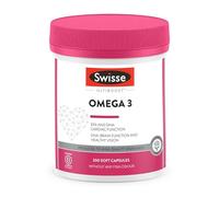 SWISSE - Omega 3 IFOS Certificado 5 Estrellas, 200 Cápsulas Blandas con 1500 mg de Aceite de Pescado, Vitamina E, 233 mg EPA y 135 mg DHA por Dosis - Suplementos para Cerebro y Corazón, Made in Italy