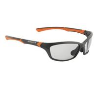 SWISSEYE Drift - Gafas deportivas (protección 100% UVA, UVB y UVC, zona nasal ajustable y extremos de goma, material TR90, incluye funda y disco intercambiable), color negro mate y naranja