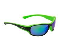 SWISSEYE Freeride - Gafas deportivas (protección 100% UVA, UVB y UVC, zona nasal y extremos de las patillas de goma, material TR90, incluye funda de microfibra), color negro mate y verde
