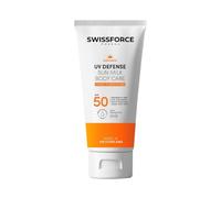 SWISSFORCE Leche Solar Corporal SPF50 Resistente al Agua 200 ml | Protección SPF50 resistente al agua, sin marcas blancas, ideal para pieles sensibles cada día.