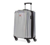 SwissGear 3750 Hardside - Equipaje expandible con Ruedas giratorias, Silver, Carry-On 18.5-Inch, Equipaje rígido 3750 con Ruedas giratorias