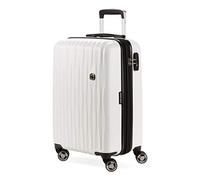 SwissGear 7272 Energie Expandable Hardside Luggage with Spinner Wheels and TSA Lock, White, Carry-On 19-Inch