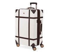 SwissGear Maletero rígido 7739 con Ruedas giratorias, Color Blanco, a Cuadros, tamaño Grande de 26 Pulgadas, 7739 con Ruedas giratorias, White, Checked-Large 26-Inch, Maletero rígido 7739 con Ruedas