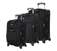 SwissGear Sion Softside - Equipaje expandible, Black, 3-Piece Set (21/25/29), Sion Softside - Equipaje expandible