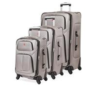 SwissGear Sion Softside - Equipaje expandible, Gris, 3-Piece Set (21/25/29), Sion Softside - Equipaje expandible