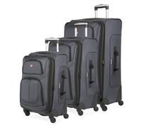 SwissGear Sion Softside - Equipaje expandible, Gris Oscuro, 3-Piece Set (21/25/27), Sion Softside - Equipaje expandible