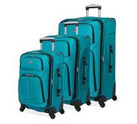 SwissGear Sion Softside - Maleta expandible, Verde Azulado, 3-Piece Set (21/25/29)