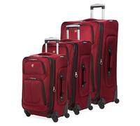 SwissGear Sion Softside - Maletín Extensible con Ruedas, Burgundy, 3-Piece Set (21/25/29), Sion Softside - Equipaje con Ruedas expandible