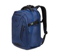 SwissGear Travel Tech Elite Laptop Backpack - Fits Laptops up to 16” - ScanSmart TSA-Friendly Backpack with USB Port, Shoe Compartment & Organizer Pockets - Navy Ballistic