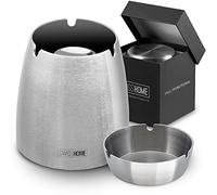 SWISSHOME - Cenicero con tapa inodora, que no te dejará de pie bajo la lluvia - El original ahora en XL - Calidad premium para amantes exigentes.