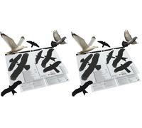 SWISSINNO Adhesivos anticolisión para pájaros - Set de 5 Pegatinas Protectoras para Ventanas - Uso Interior y Exterior - Prevención de Impactos de Aves (Paquete de 2)