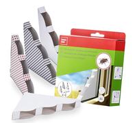 SWISSINNO Trampa de Ventana para Moscas - Pack de 4 Trampas Adhesivas Decorativas - Higiénico, Discreto y Limpio - Sin Olores ni Sustancias Activas - Ideal para Cocina, Baño o Salón