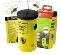 SWISSINNO Trampa para Avispas con Cebo Incluido - Reutilizable con Alambre de suspensión - Protección eficaz para Jardines y Exteriores - 1 Unidad