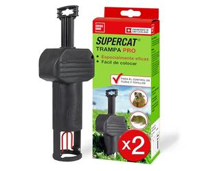 SWISSINNO Trampa Topillos Pro SuperCat - Trampa de Túnel de Resorte para Topillos & Ratón Campestre, Disparo Sensible, Montaje Fácil, Capturador de Roedores Reutilizable para Jardín - 2 Trampa