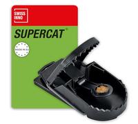 SWISSINNO Trampas para Ratas SuperCat - Ratoneras Grandes Reutilizable con Cebo de Cacahuete - Uso Interior Exterior - Potente e higiénica Lista Usar - 1 Trampa