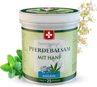 SwissMedicus - bálsamo de caballo con enfriamiento de cáñamo - crema de masaje para músculos y ligamentos - ideal para deportistas - extractos de plantas naturales - uso diario, 250 ml