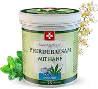 SwissMedicus - bálsamo de caballo con enfriamiento de cáñamo - crema de masaje para músculos y ligamentos - ideal para deportistas - extractos de plantas naturales - uso diario, 250 ml