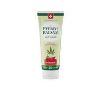 SwissMedicus Bálsamo para caballos con cáñamo, efecto de calentamiento para músculos y articulaciones, con 25 extractos naturales, uso diario, gel natural, 75 ml