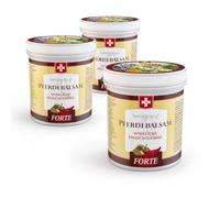 SwissMedicus Bálsamo para caballos Forte, 2 + 1 paquete (3 x 500 ml) | Bálsamo de hierbas extrafuerte y cálido con 25 extractos de hierbas, consuelda, castaño de indias y enebro