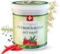 SwissMedicus - Pferdebalsam - El bálsamo de caballo con canna fecto calor - Alivio real para el sistema muscular - 25 tipos de hierbas, 500 ml, Fyzio crema de caballo para musculos