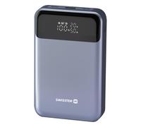 Swissten Batería externa 20000mAh para portátil y MacBook USB-C 100W, Gris