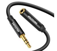 Swissten Cable alargador jack 3,5mm Cable auxiliar nailon trenzado 1,5m,