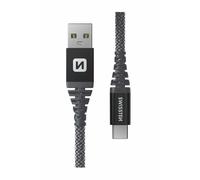 Swissten - cable usb/usb-c extremadamente resistente - reforzado con f